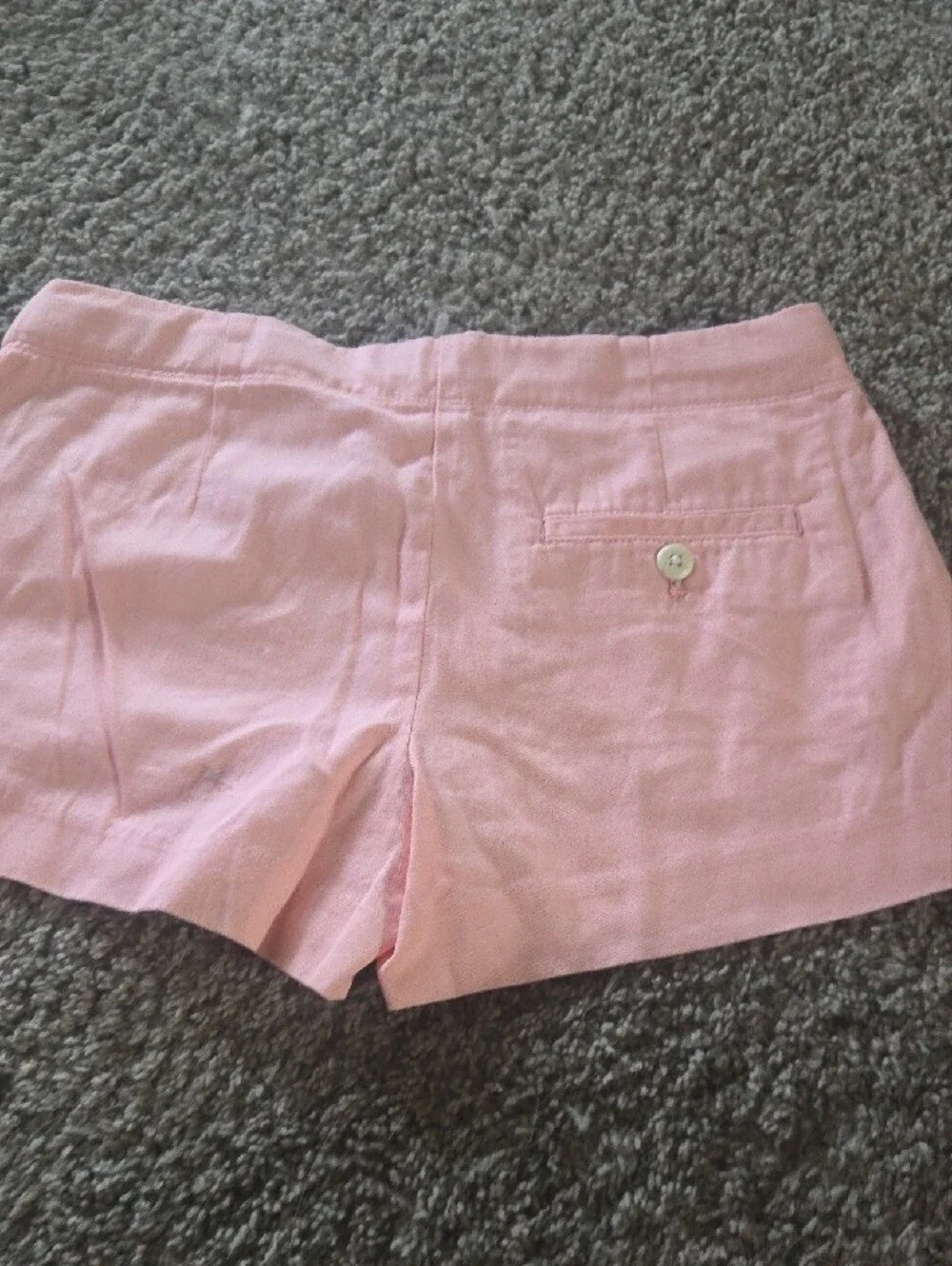 kids Light Pink Classic Linen Blend Shorts